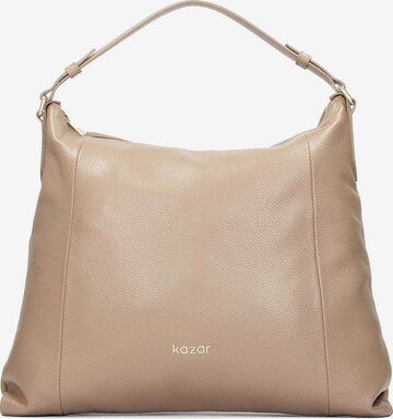 Kazar - Bolso de hombro en beige: frente