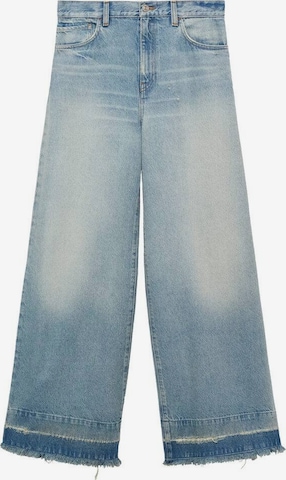 MANGO Wide Leg Farkut 'DEVIN' värissä sininen: etupuoli