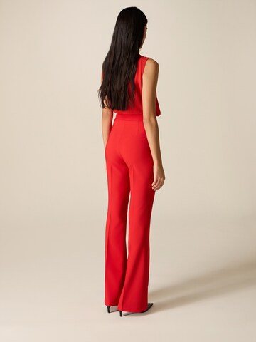Flared Pantaloni di oltre in rosso