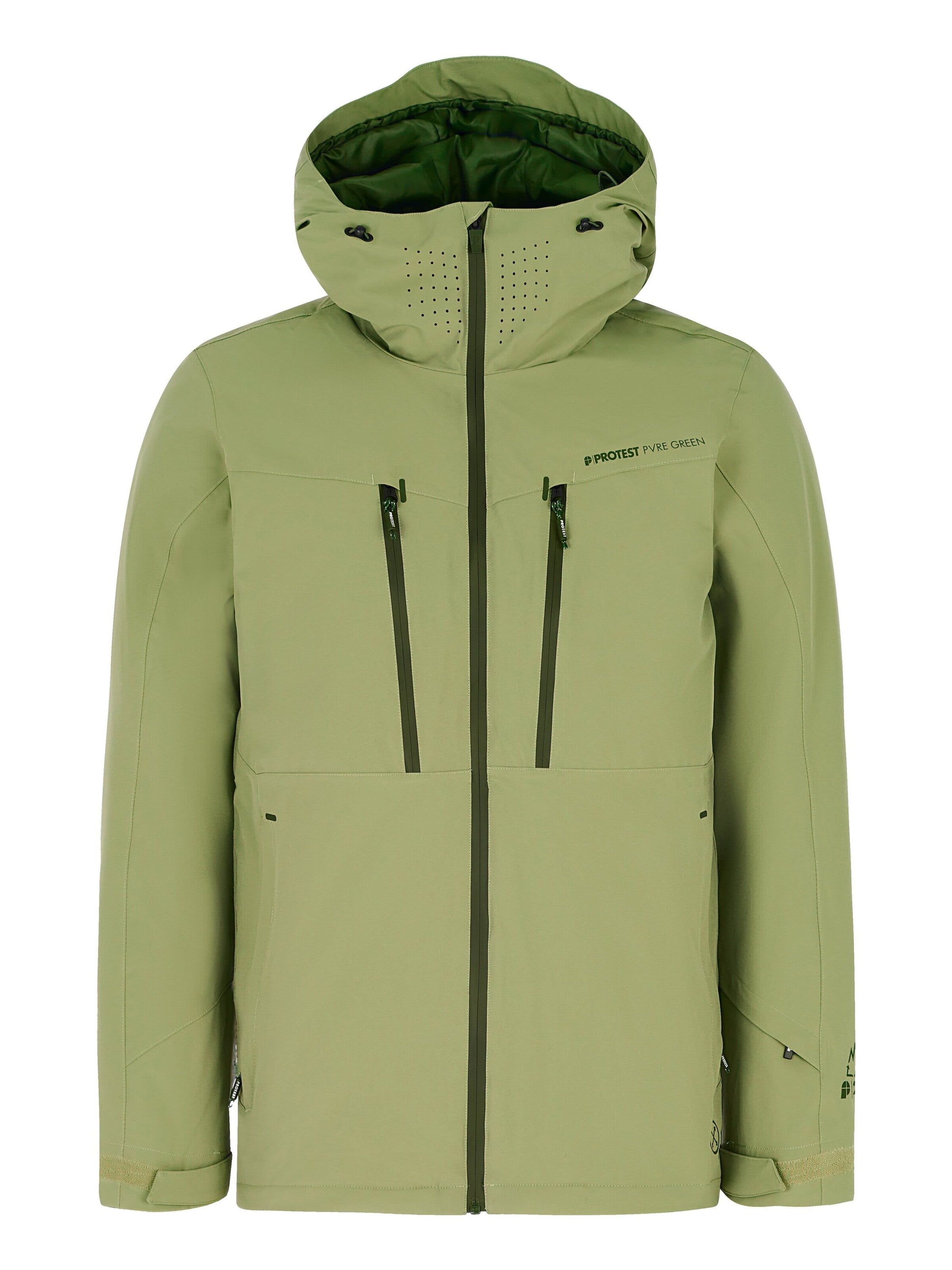 PROTEST Sportjacke 'PRTTIMOTHY'‌‌‌‌ in Grün: Vorderseite