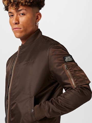 Schott NYC Between-Season Jacket 'Airforce' in Brown