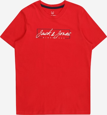 Jack & Jones Junior Majica 'ZURI' | rdeča barva: sprednja stran