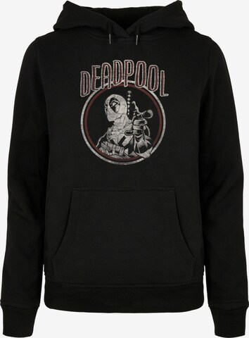 ABSOLUTE CULT Sweatshirt 'Deadpool - Vintage Circle' in Zwart: voorkant