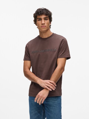 T-Shirt Karl Lagerfeld en marron : devant