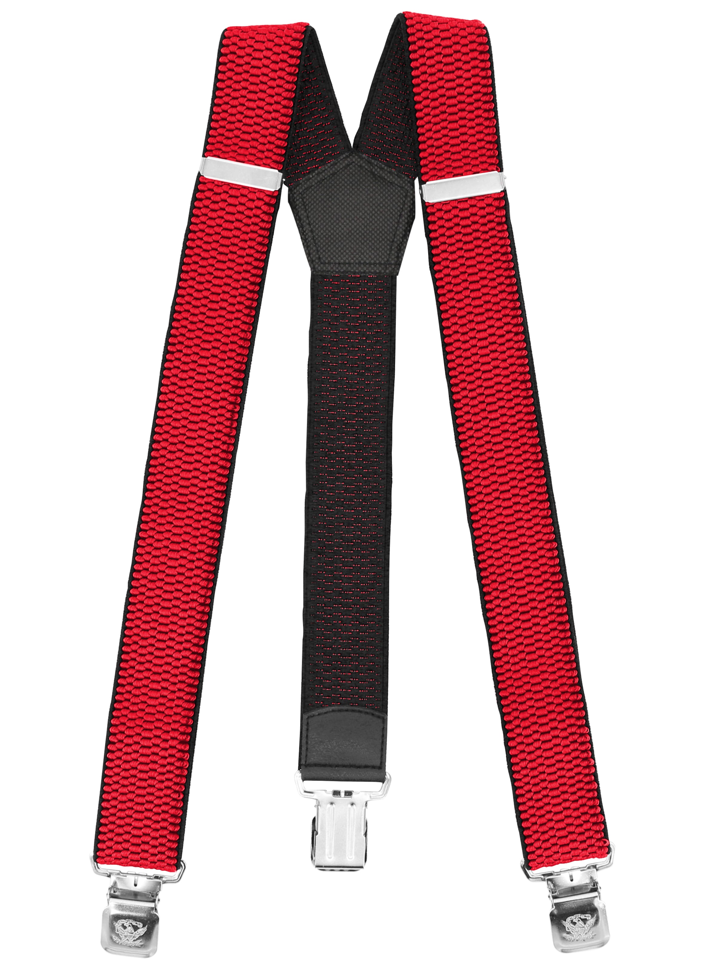 Fabio Farini Suspenders in Red: front