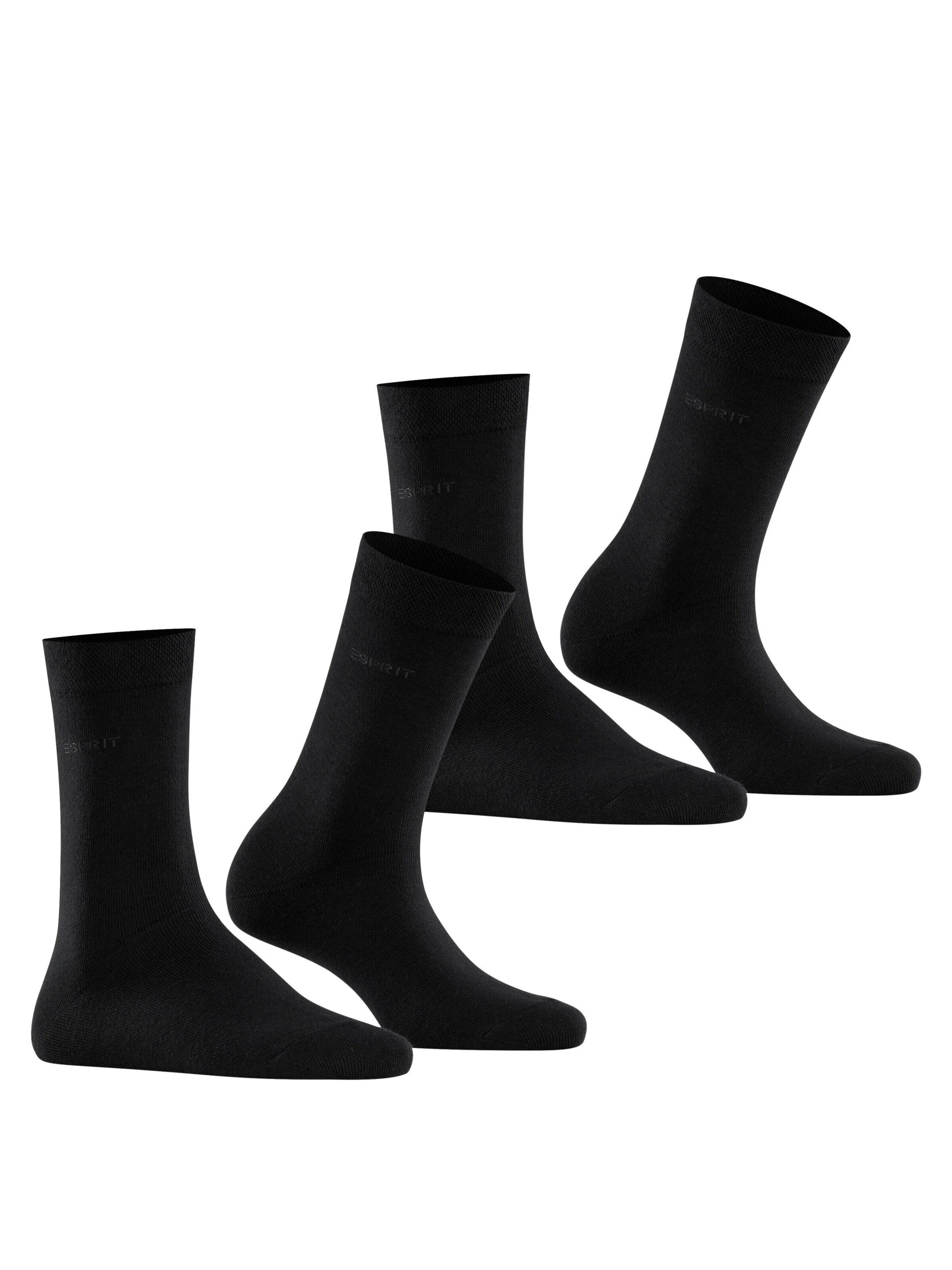 ESPRIT Socks 'Basic Easy 2-Pack' in Black