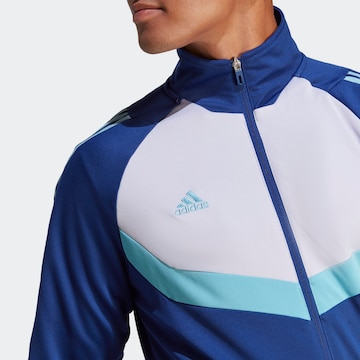 Bluză cu fermoar sport 'Tiro' de la ADIDAS SPORTSWEAR pe albastru