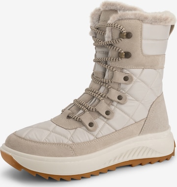 Bottes à lacets 'Davos' Travelin en beige : devant