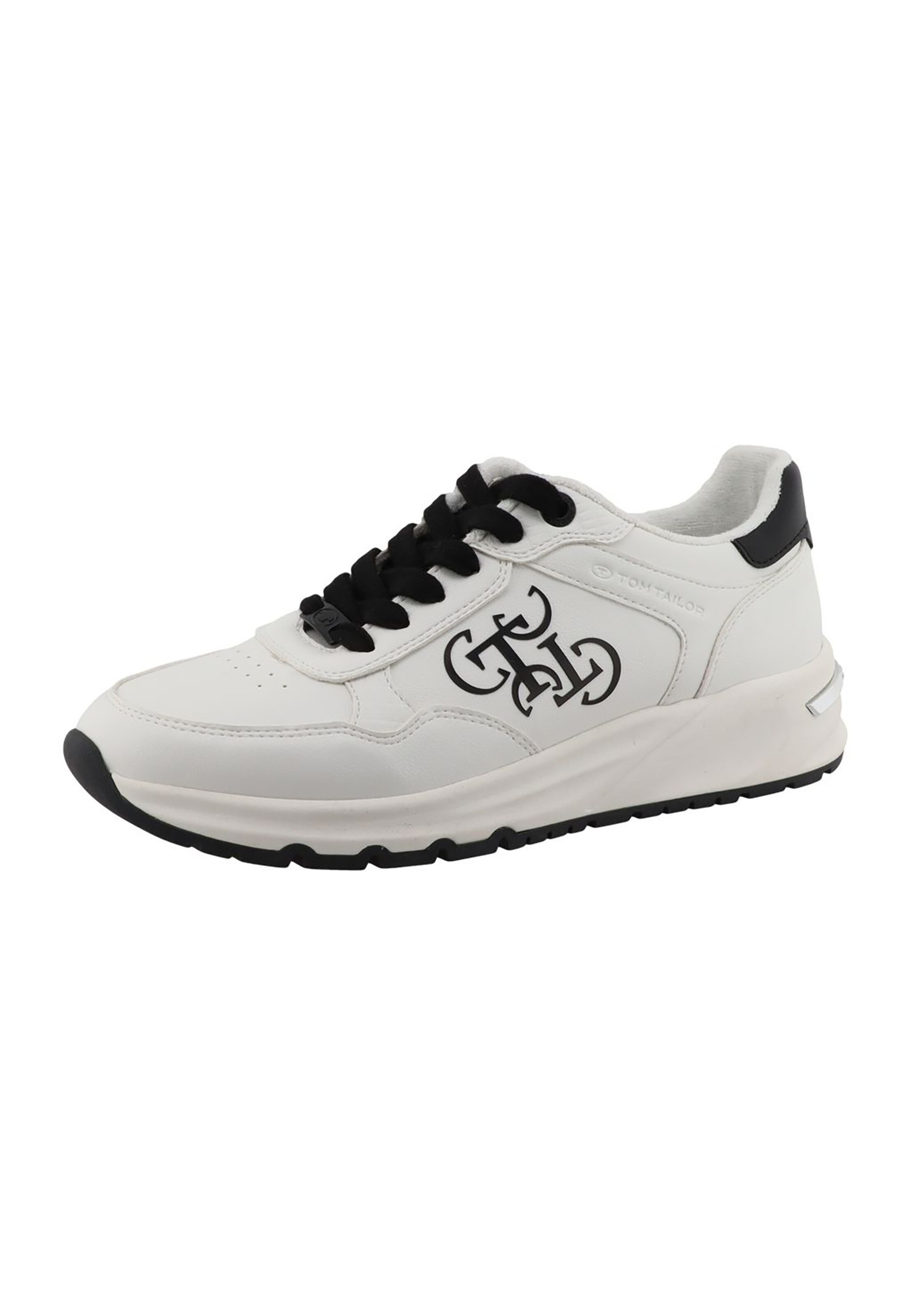 TOM TAILOR - Zapatillas deportivas bajas en blanco: frente