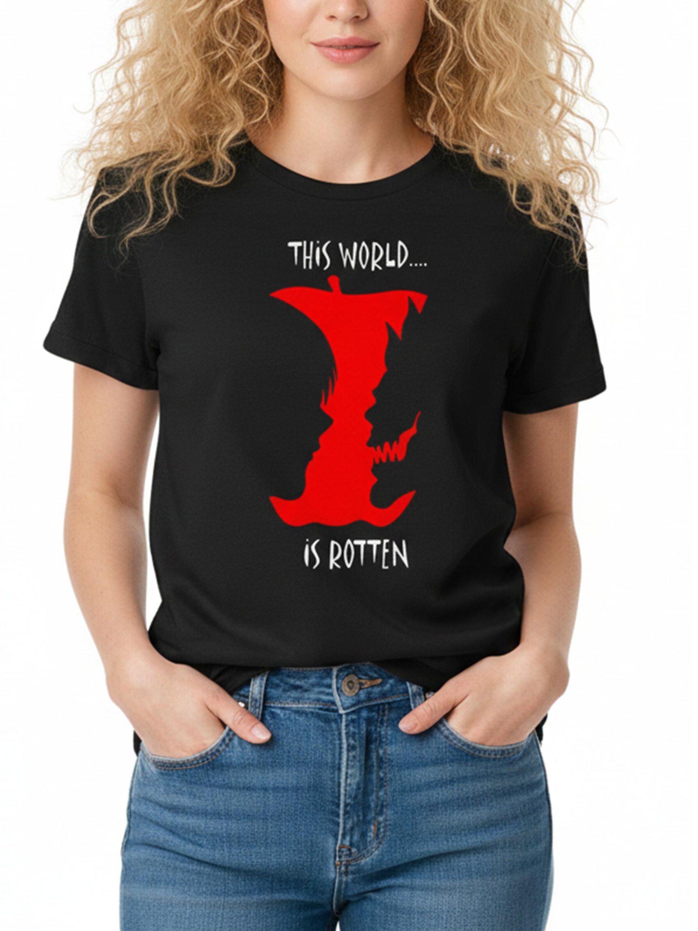 MAKAYA Shirt 'World is Rotten' in Black