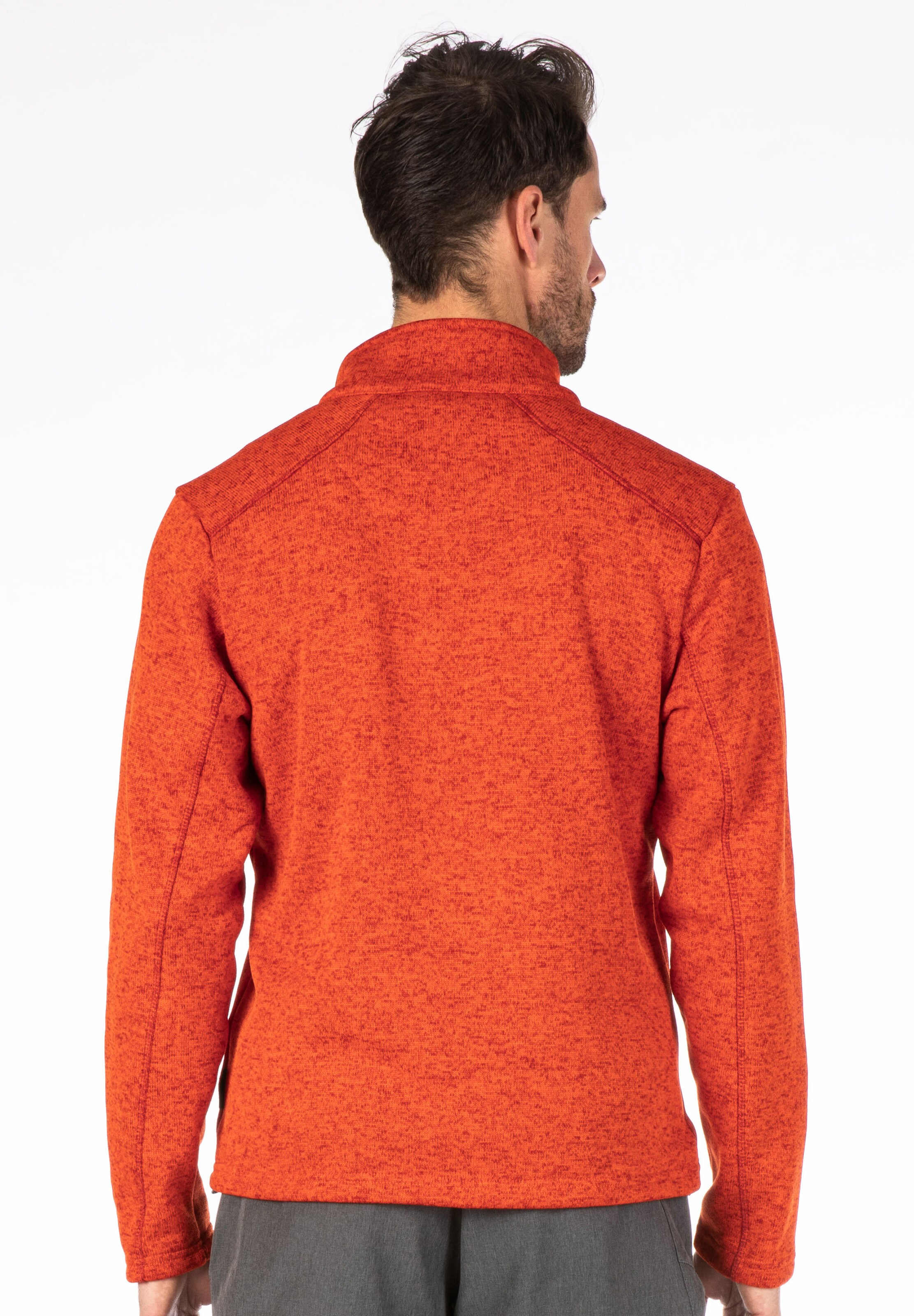 Männer Große Größen LPO Strickjacke 'OWEN' in Orangemeliert - UQ50501 Männer Große Größen LPO Strickjacke 'OWEN' in Orangemeliert - UQ50501