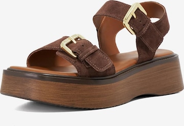Dune LONDON Sandaal 'Luno' in Bruin: voorkant