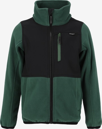 ZigZag Fleece jas 'Carson' in Groen: voorkant