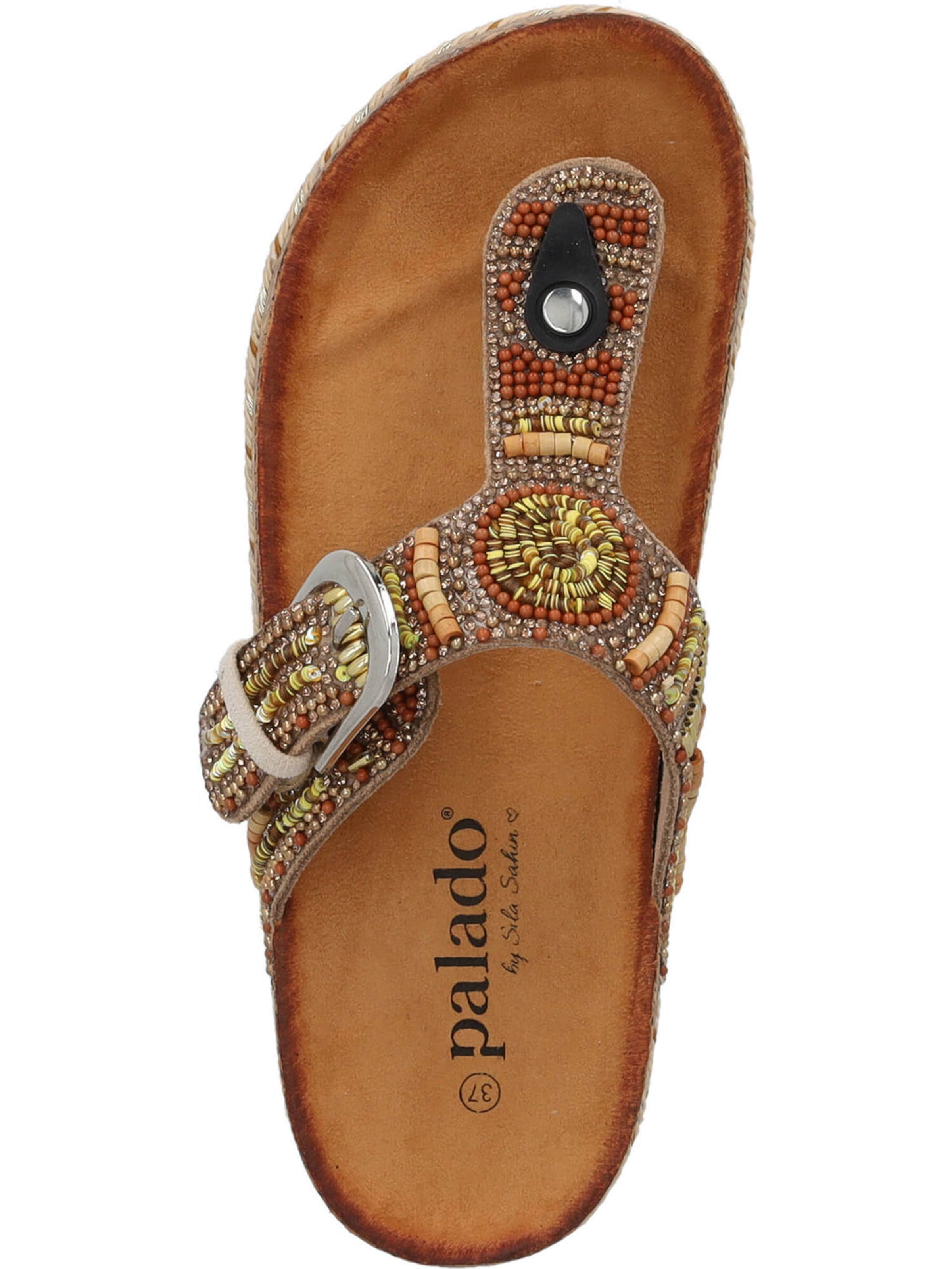 Palado by Sila Sahin T-bar sandals 'Ikoh' in Brown