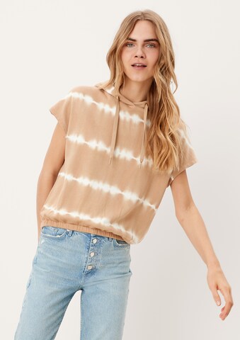 s.Oliver Sweatshirt in Beige: voorkant