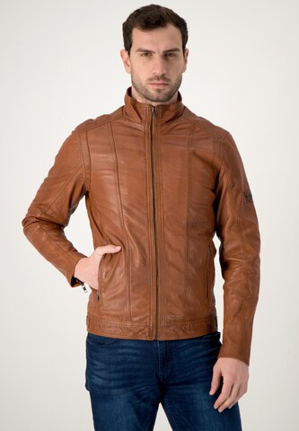 URBAN 5884® Between-Season Jacket 'Gunner' in Brown: front