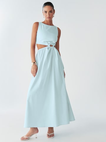 BWLDR Avondjurk 'MARIA' in Blauw: voorkant