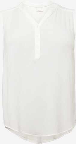 ONLY Carmakoma - Blusa 'Jette' en blanco: frente