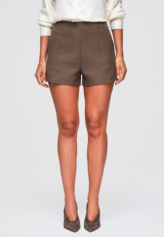 Ombre Flared Broek in Bruin: voorkant