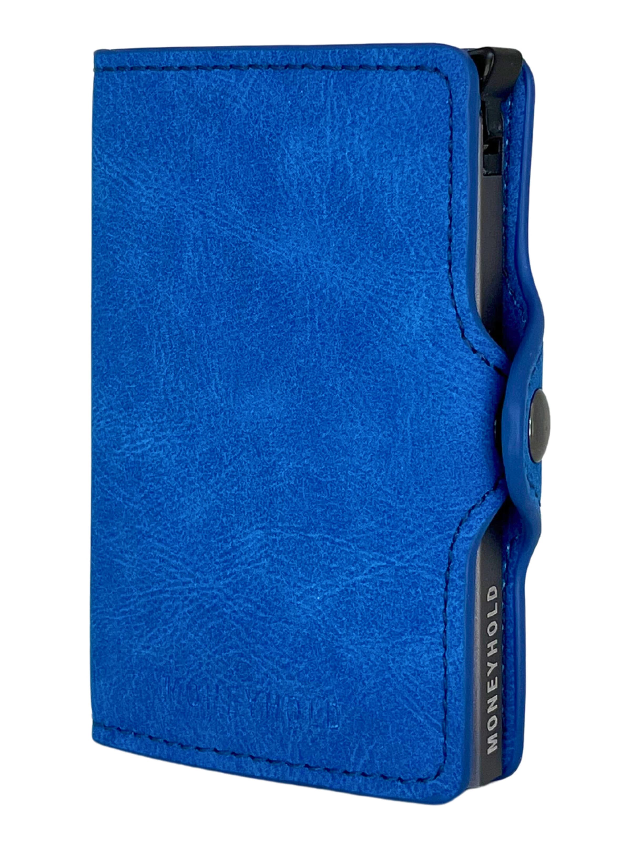 Portamonete di Moneyhold in blu: frontale