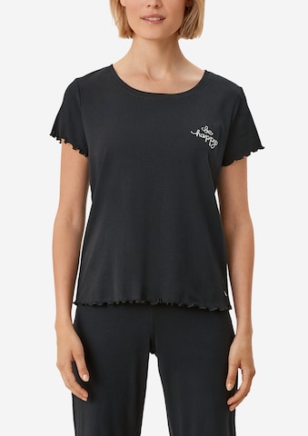 s.Oliver Pajama Shirt in Black: front