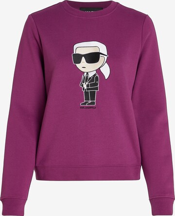 Karl Lagerfeld Sweatshirt 'Ikonik' i lila: framsida