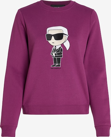 Karl Lagerfeld Sweatshirt 'Ikonik' in Lila: voorkant