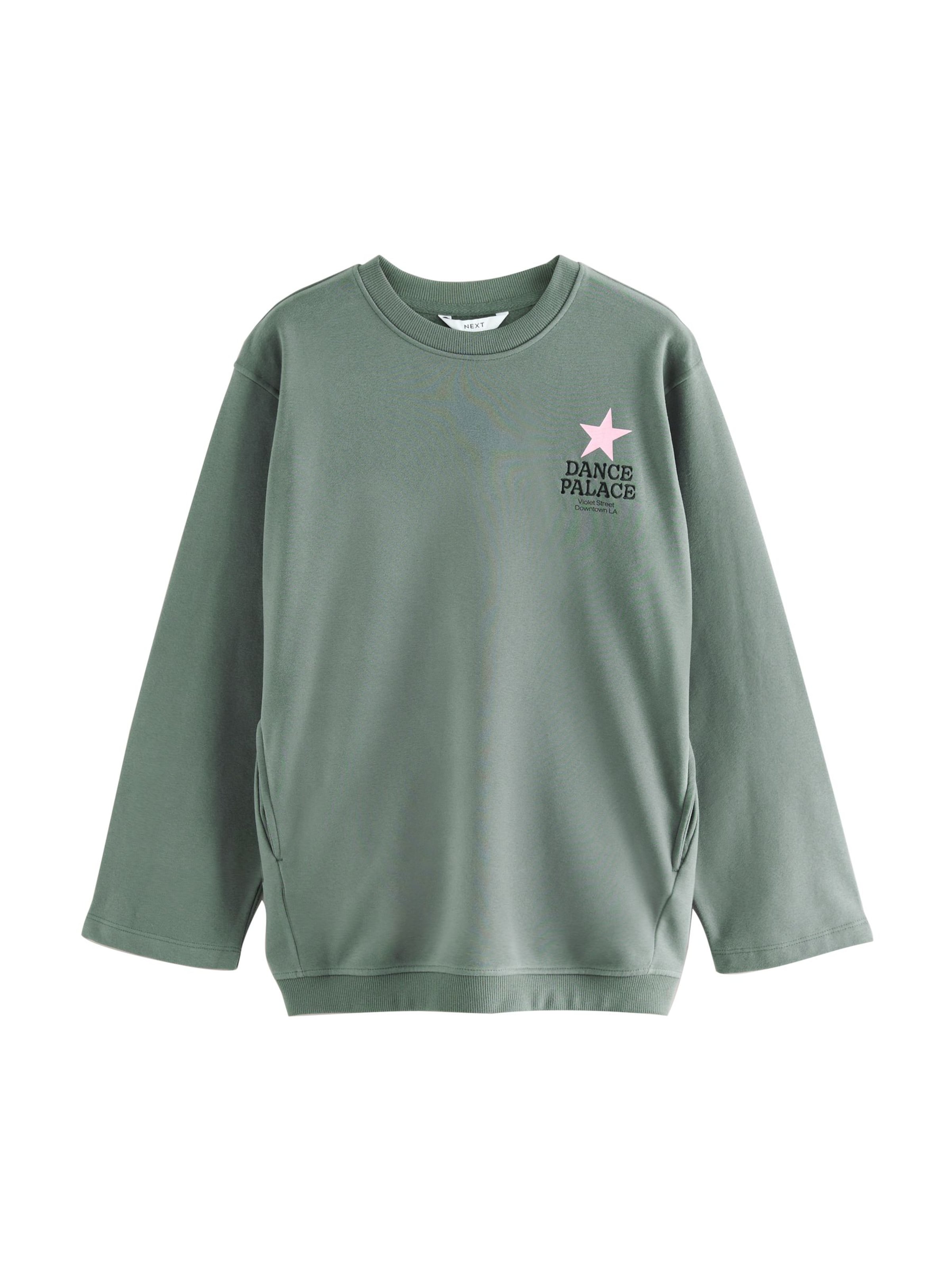 Next Sweatshirt in Groen: voorkant