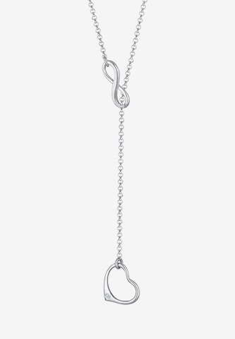 Elli DIAMONDS Necklace 'Herz, Infinity' in Silver