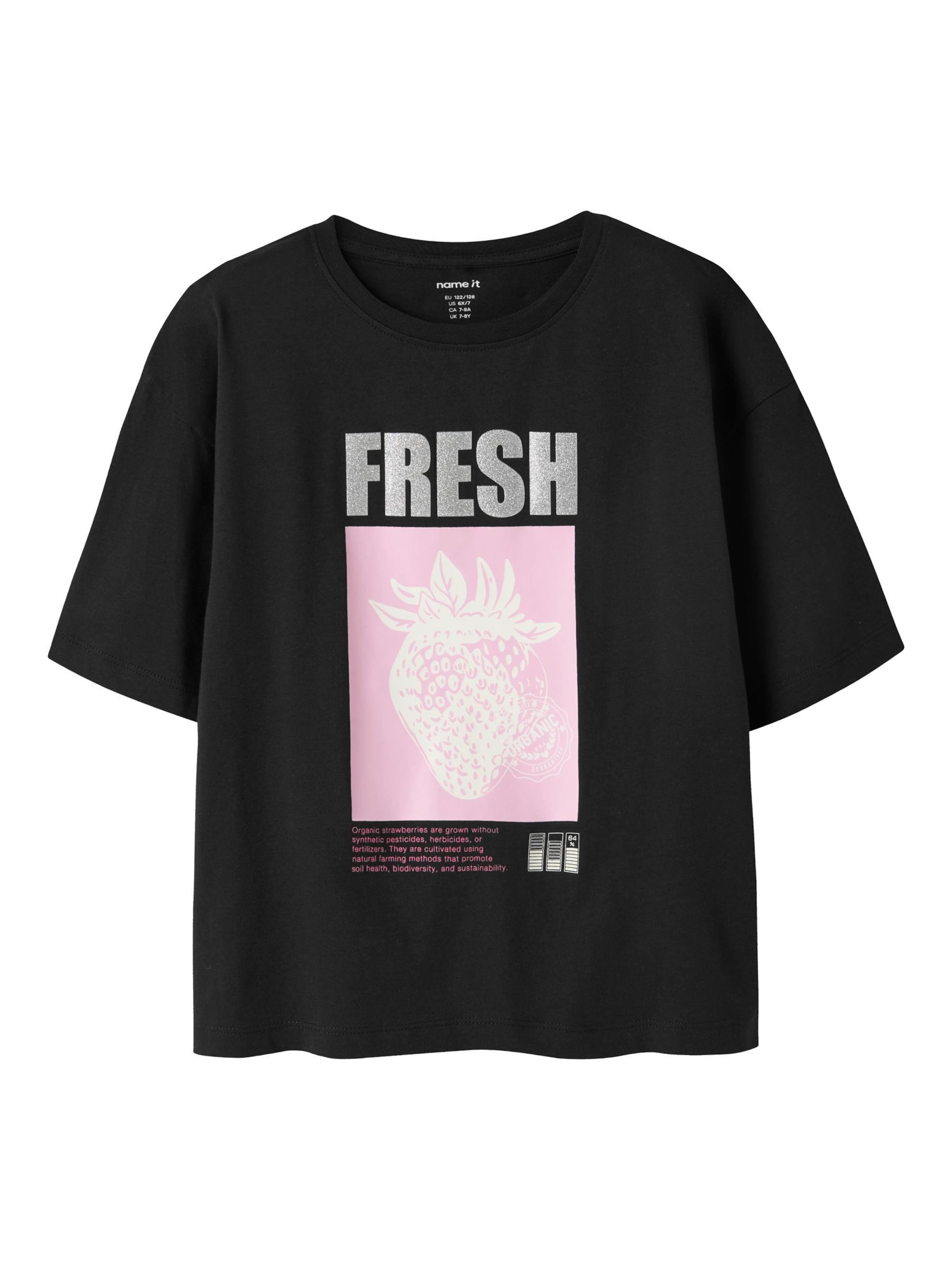 NAME IT - Camiseta en negro: frente