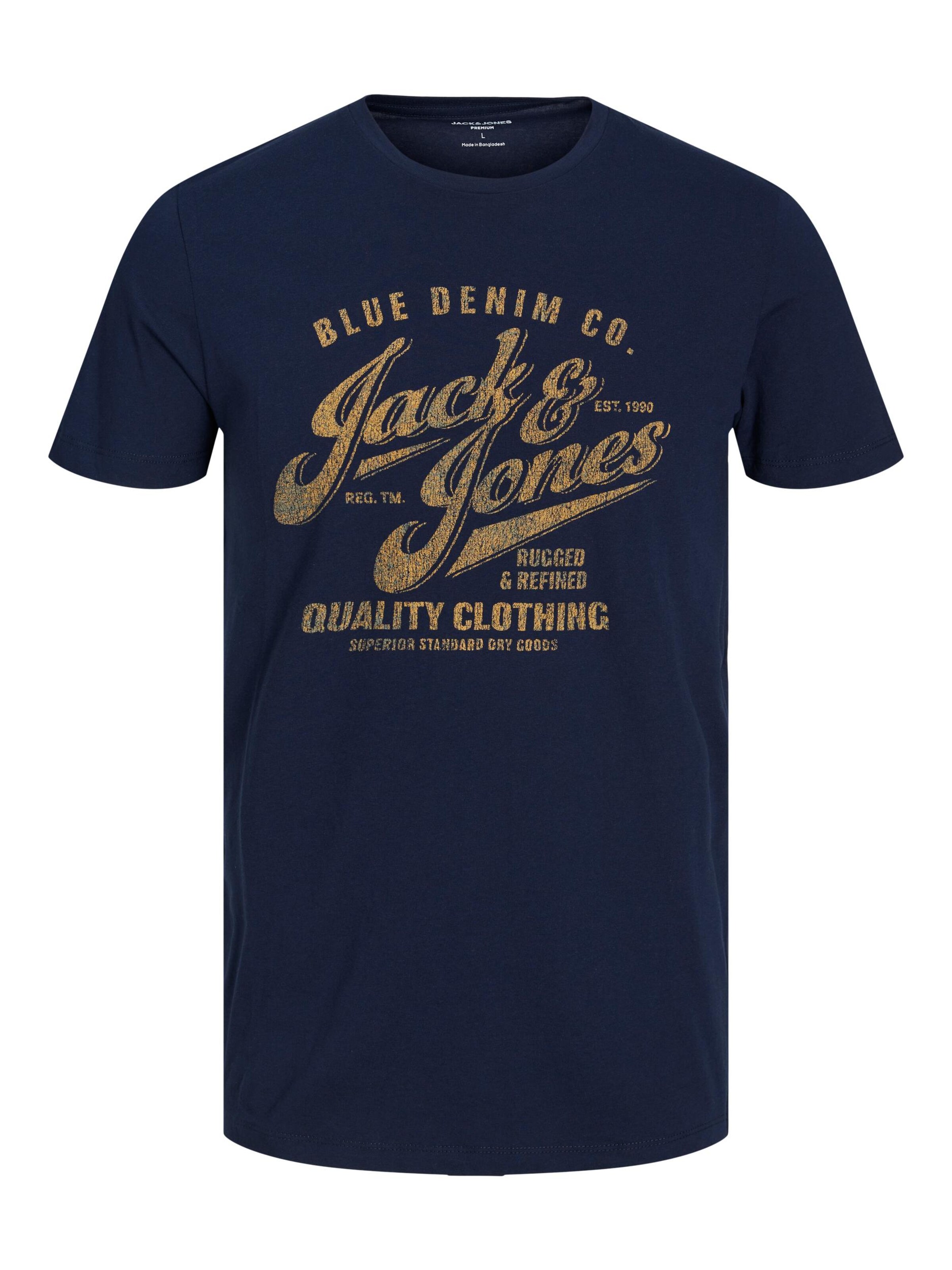 Männer Shirts JACK & JONES T-Shirt in Navy - OF48856
