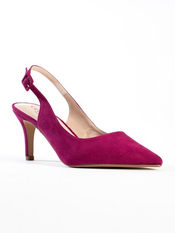 Celena - Sapatos abertos atrás 'Cruzz' em roxo