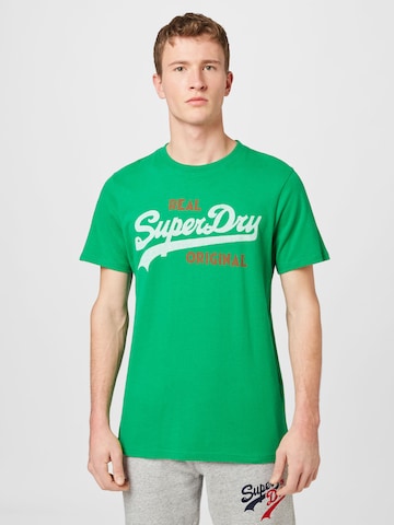 Tricou de la Superdry pe verde: față