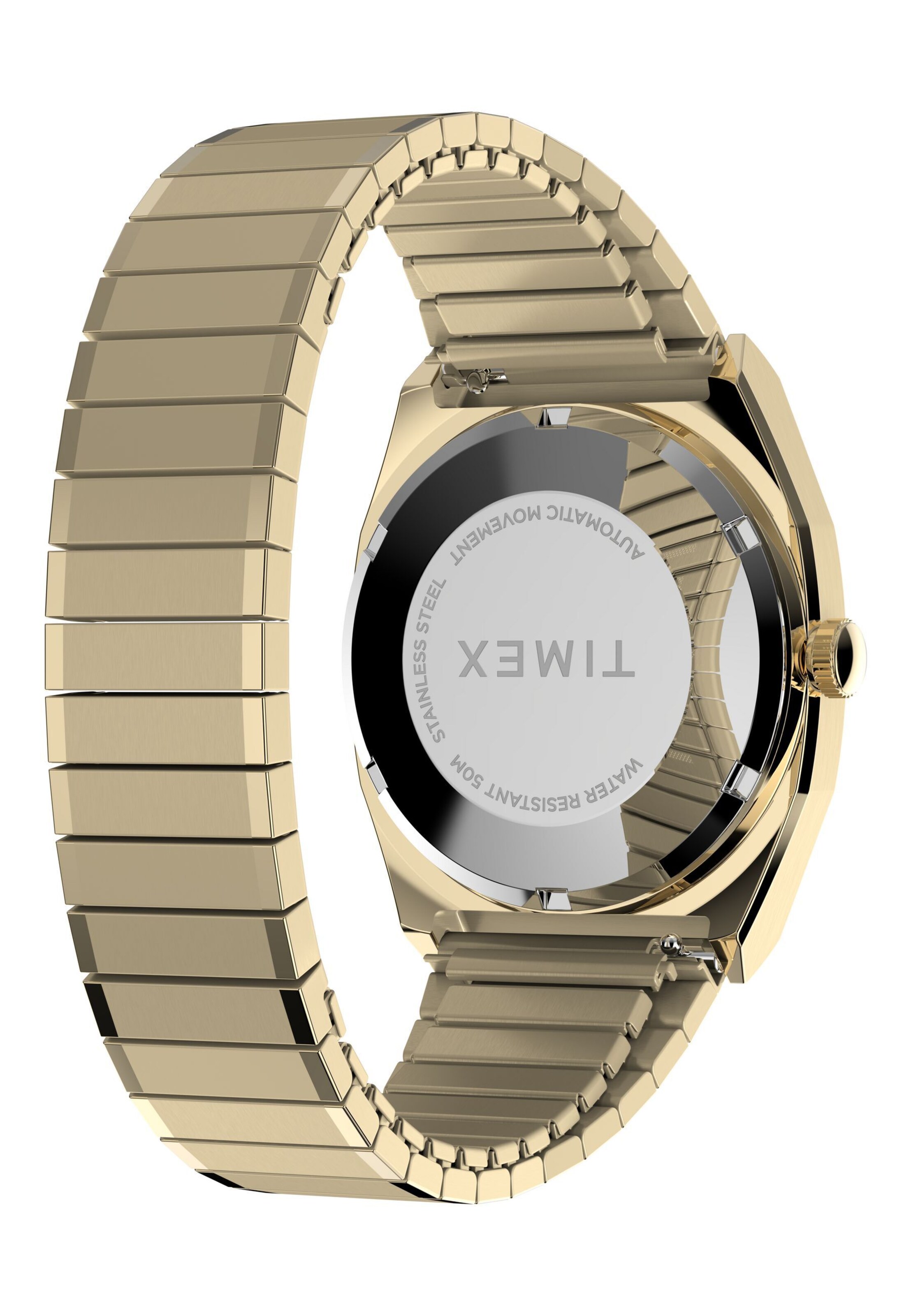 TIMEX Analoog horloge 'Automatic 1983 E Line Reissue' in Goud