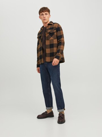 JACK & JONES - Regular Fit Camisa 'ROY' em bege