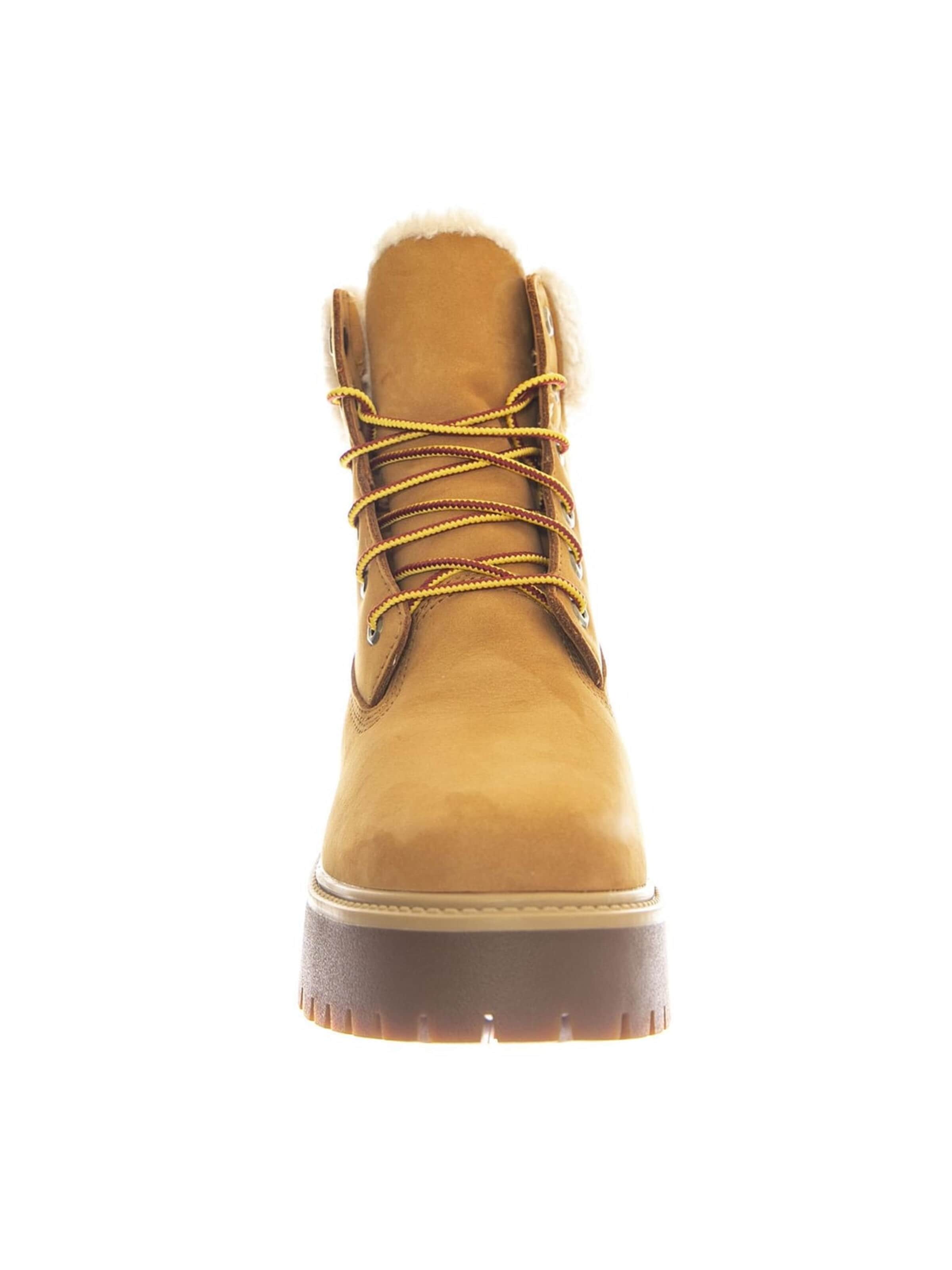 Bottes 'Stone Street Mid Warm Lined Waterproof Boot -- Women's Warm-Lined Waterproof Mid Boots Wheat Nubuck' TIMBERLAND en marron