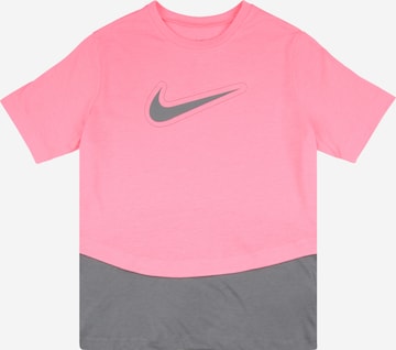 Tricou funcțional 'Trophy' de la NIKE pe roz: față