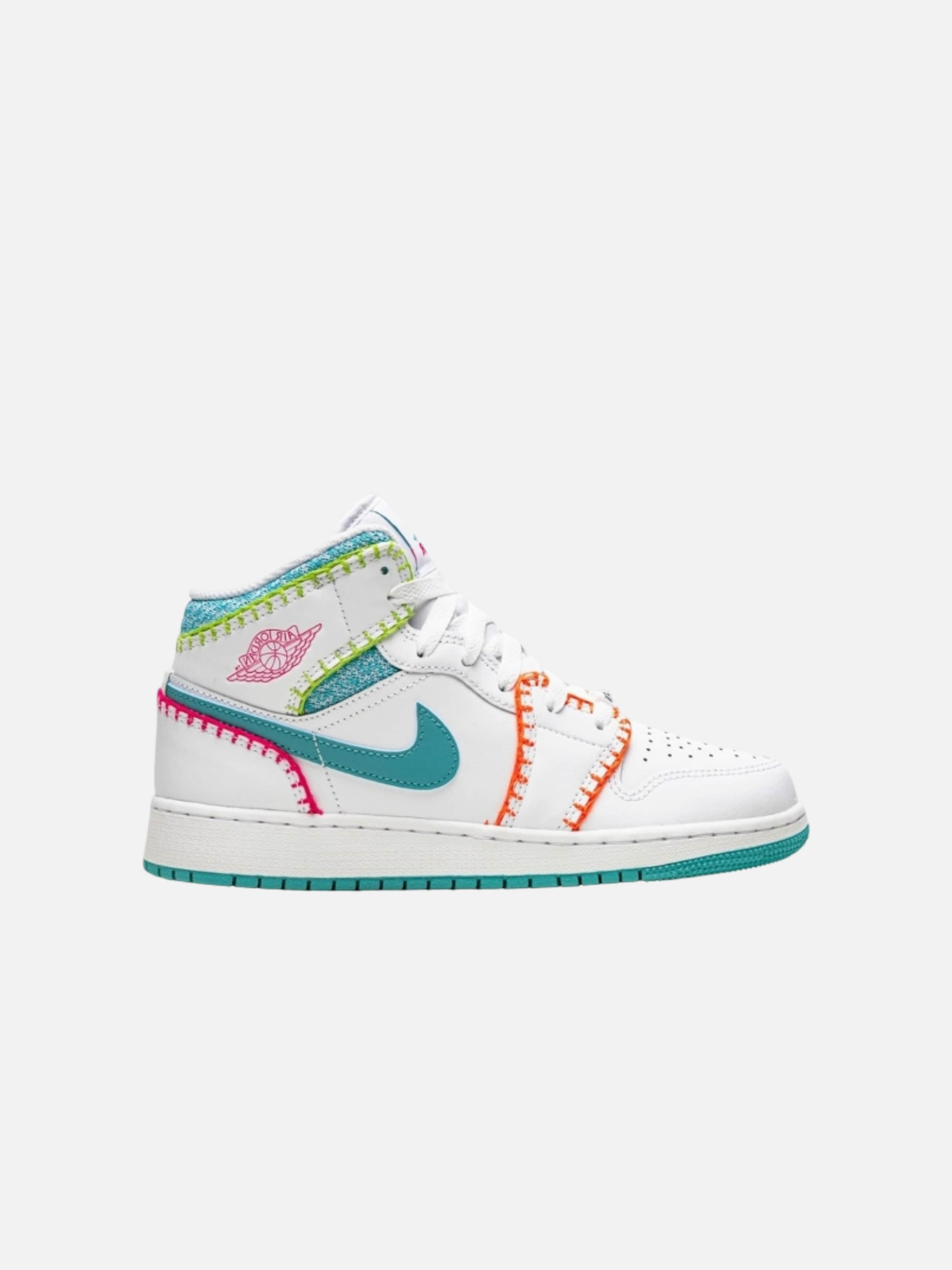 Jordan Baskets hautes 'Air Jordan 1 Mid Multi Knit' en 35,5 en bleu, Vue avec produit