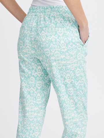 ICHI Ozke Hlače z naborki 'IHKate' | modra barva