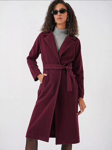 Manteau mi-saison Bigdart en rouge : devant