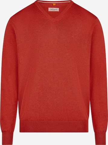 redmond Pullover 'Basic' in Rot: Vorderseite