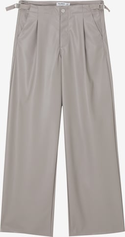 Pull&Bear Wide Leg Bundfaltenhose in Lila: predná strana