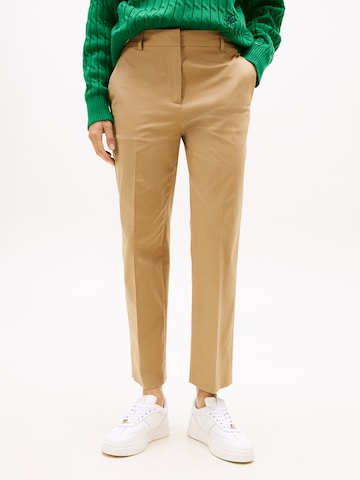 TOMMY HILFIGER regular Bukser med fals i beige: forside