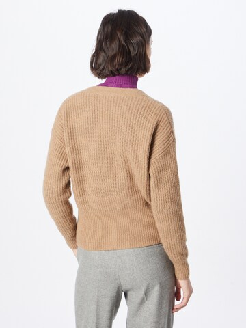 HUGO Red Knit cardigan 'Sorelletya' in Beige