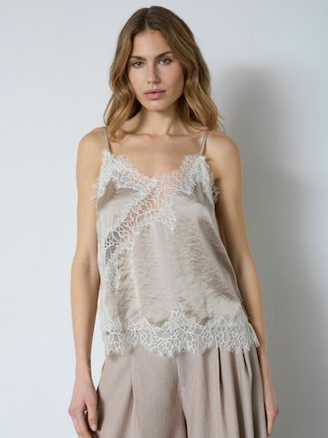 Maglietta ' IdunCC ' di co'couture in beige: frontale