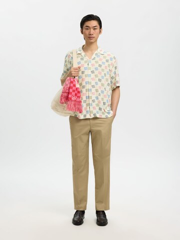 SELECTED Comfort fit Overhemd in Beige