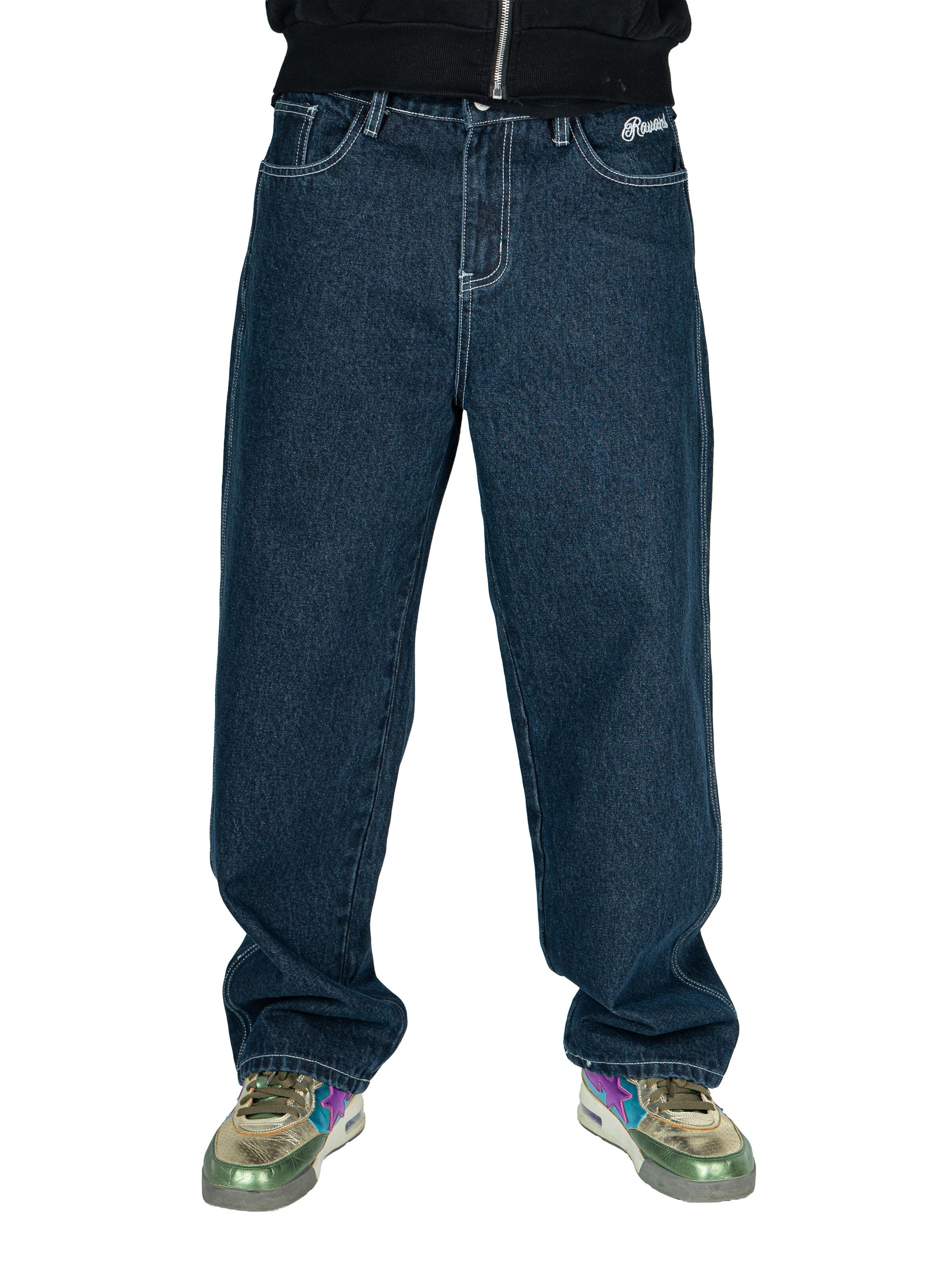RVNI Berlin Baggy Jeans in Blue: front