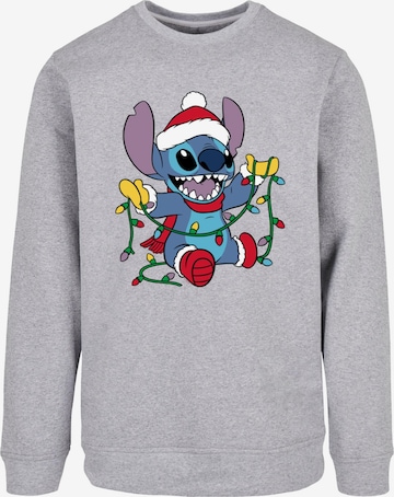 ABSOLUTE CULT Sweatshirt 'Lilo And Stitch - Christmas Lights' in Grijs: voorkant