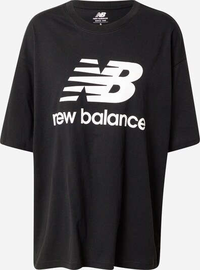 new balance Shirt 'Essentials' in de kleur Zwart / Wit, Productweergave