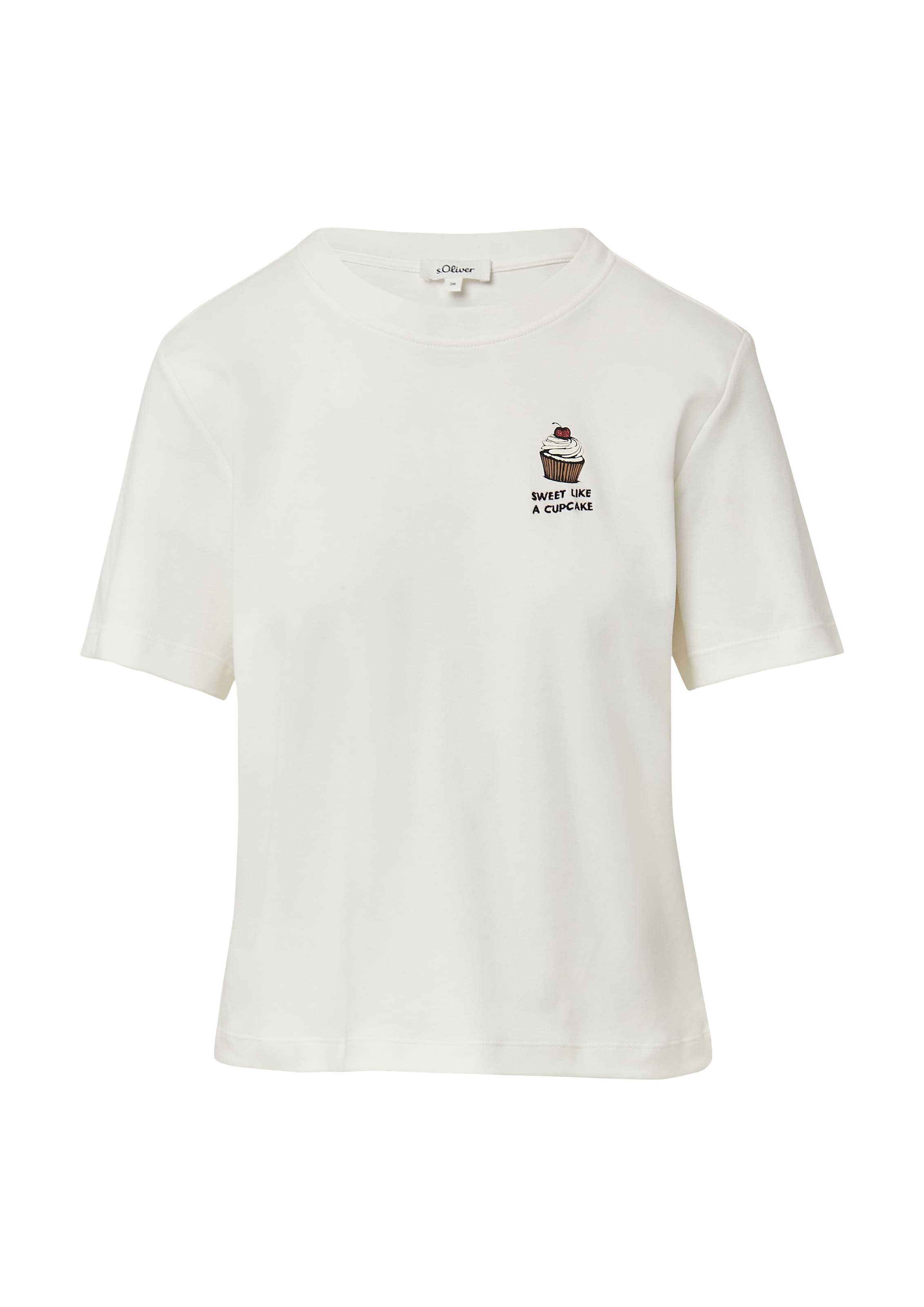 s.Oliver T-Shirt in Beige: Vorderseite